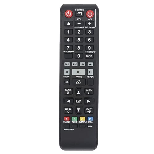 AK59-00167A Replace Remote Applicable for Samsung Blu-ray Disc Player BD-J6300 BD-J6300/ZA BD-JM63 BD-JM63C BD-F7500 BD-F7500/ZA BD-F6500 BD-F6700