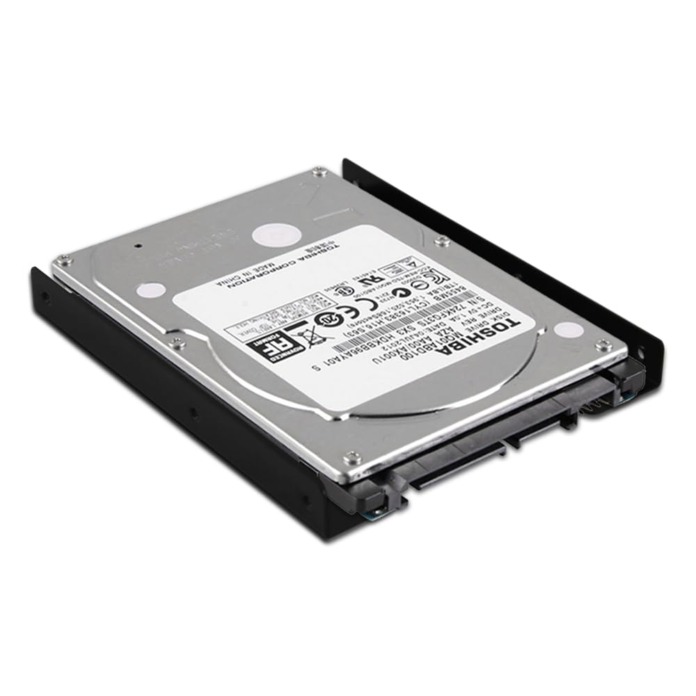 Fenzer SSD Mounting Bracket 2.5 to 3.5 Adapter [2 Pack], SSD Bracket SSD Tray Adapter 2.5" to 3.5" HDD SSD Hard Disk Drive Bays Holder Metal Mounting
