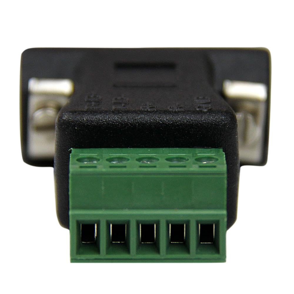 StarTech RS422 RS485 Serial DB9 to Terminal Block Adapter, Black (DB92422)