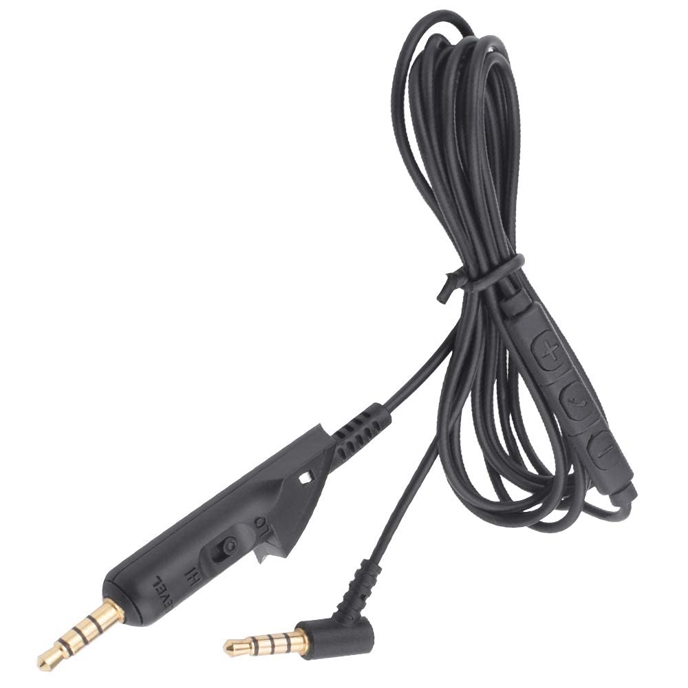 Toeasor Replacement Audio Cable Extension Cord Wire Compatible with Bose QC15 QuietComfort 15 Headphone with in-line MIC and Remote Control