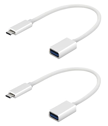 OTG USB-C 3.0 Adapter (2 Pack) Compatible with Samsung Galaxy A01 to Quick Multi-Use Functions to Backup, Keyboard, mice, Thumb Drives, Saves, More…