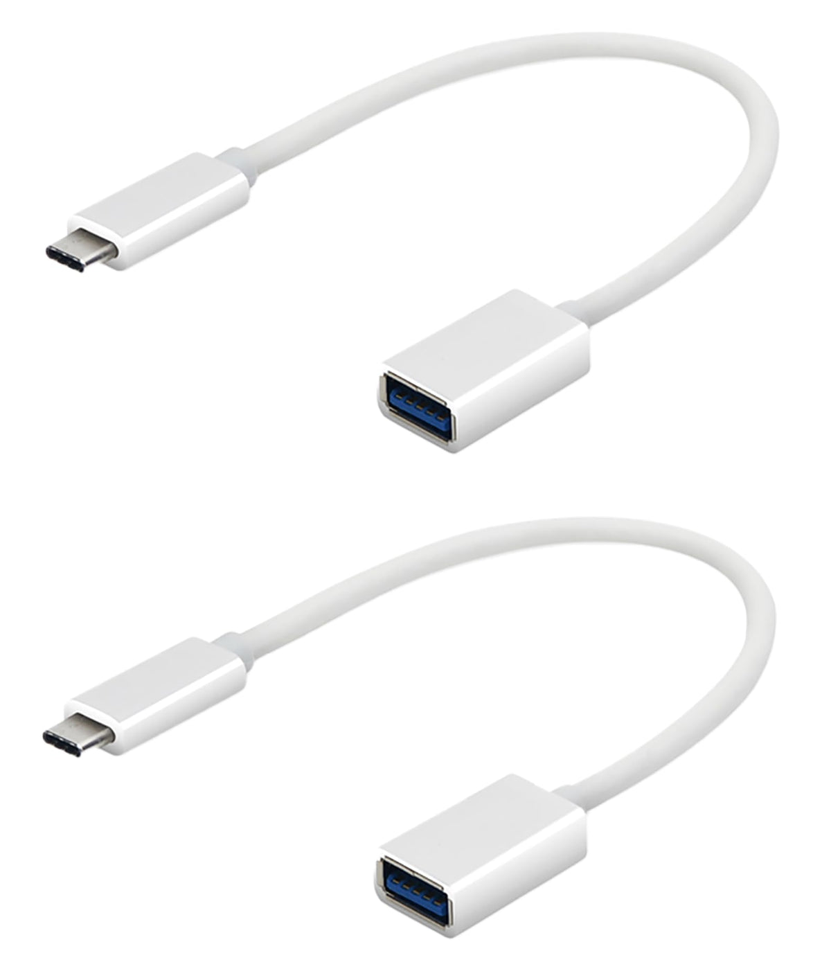 Tek Styz OTG USB-C 3.0 Adapter (2 Pack) Compatible with BLU G9 Pro to Quick Multi-Use Functions to Backup, Keyboard, mice, Thumb Drives, Saves, More