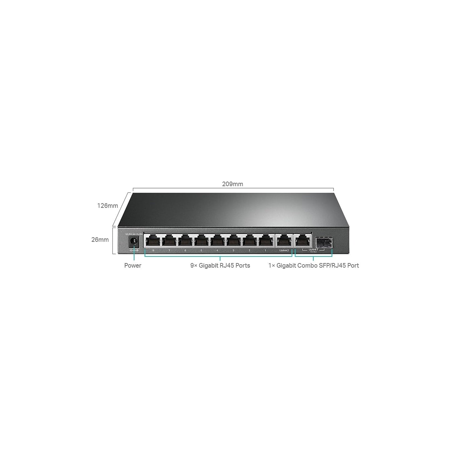 TP-Link TL-SG1210MPE | 8 Port Gigabit PoE Switch | Easy Smart Managed | 8 PoE+ Ports @123W, w/ 2 Uplink Gigabit Ports + 1 Combo SFP Slot | 3 Year