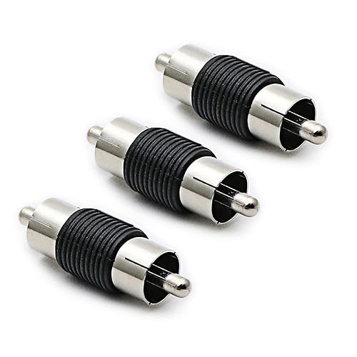rgzhihuifz RCA Adapter, Male to Male Coupler, Extender, Barrel - Audio Video RCA Connectors, for Audio, Video, S/PDIF, Subwoofer, Phono, Composite