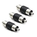 rgzhihuifz RCA Adapter, Male to Male Coupler, Extender, Barrel - Audio Video RCA Connectors, for Audio, Video, S/PDIF, Subwoofer, Phono, Composite