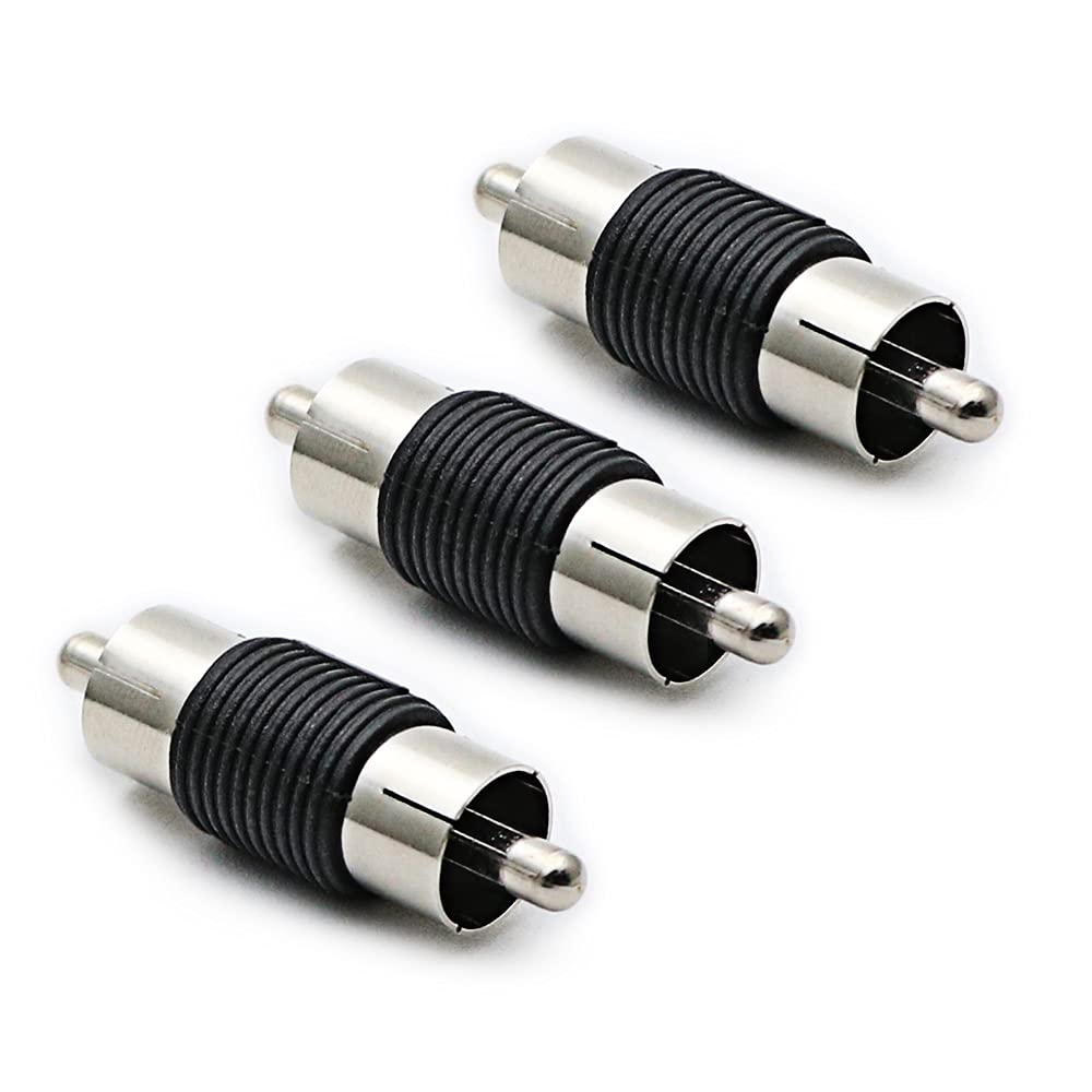 rgzhihuifz RCA Adapter, Male to Male Coupler, Extender, Barrel - Audio Video RCA Connectors, for Audio, Video, S/PDIF, Subwoofer, Phono, Composite