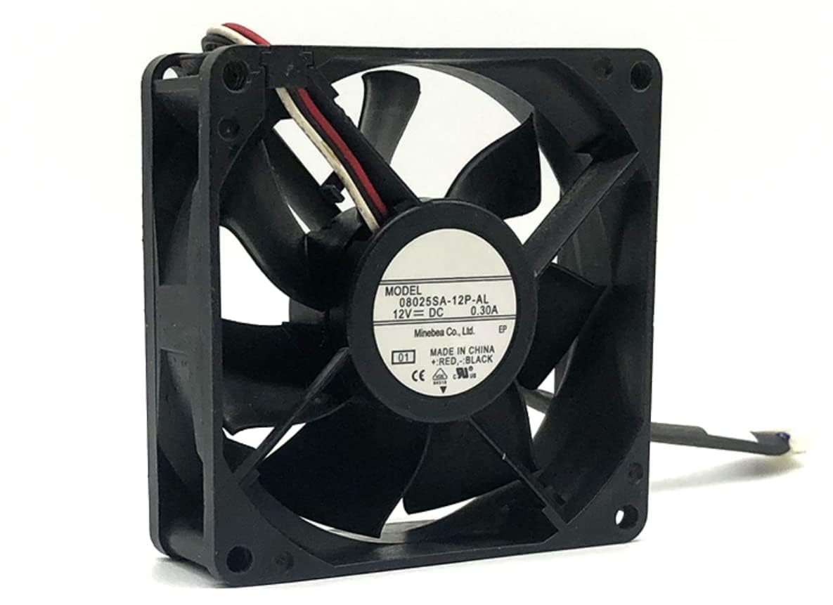 Ailsa Hexi 08025SA-12P-AL 80x80x25mm DC 12V 0.30A 3-Wire Cooling Fan