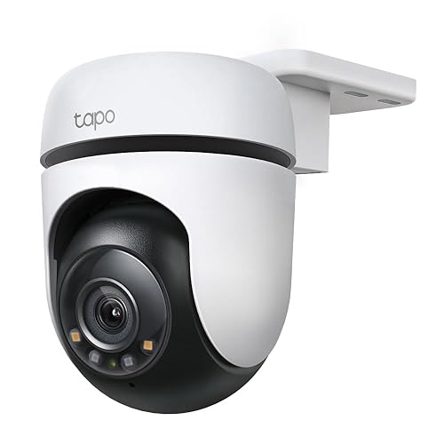 Tapo 2K Outdoor Wired Pan/Tilt Security Wi-Fi Camera, 360° View, Motion Tracking, Works w/Alexa & Google Home, Color Night Vision, Free AI Detection