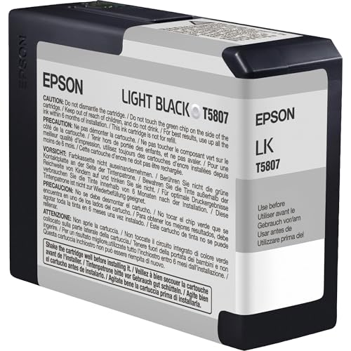 Epson T580700 UltraChrome K3 Light Black Ink Cartridge 80ml (T580700) Ink