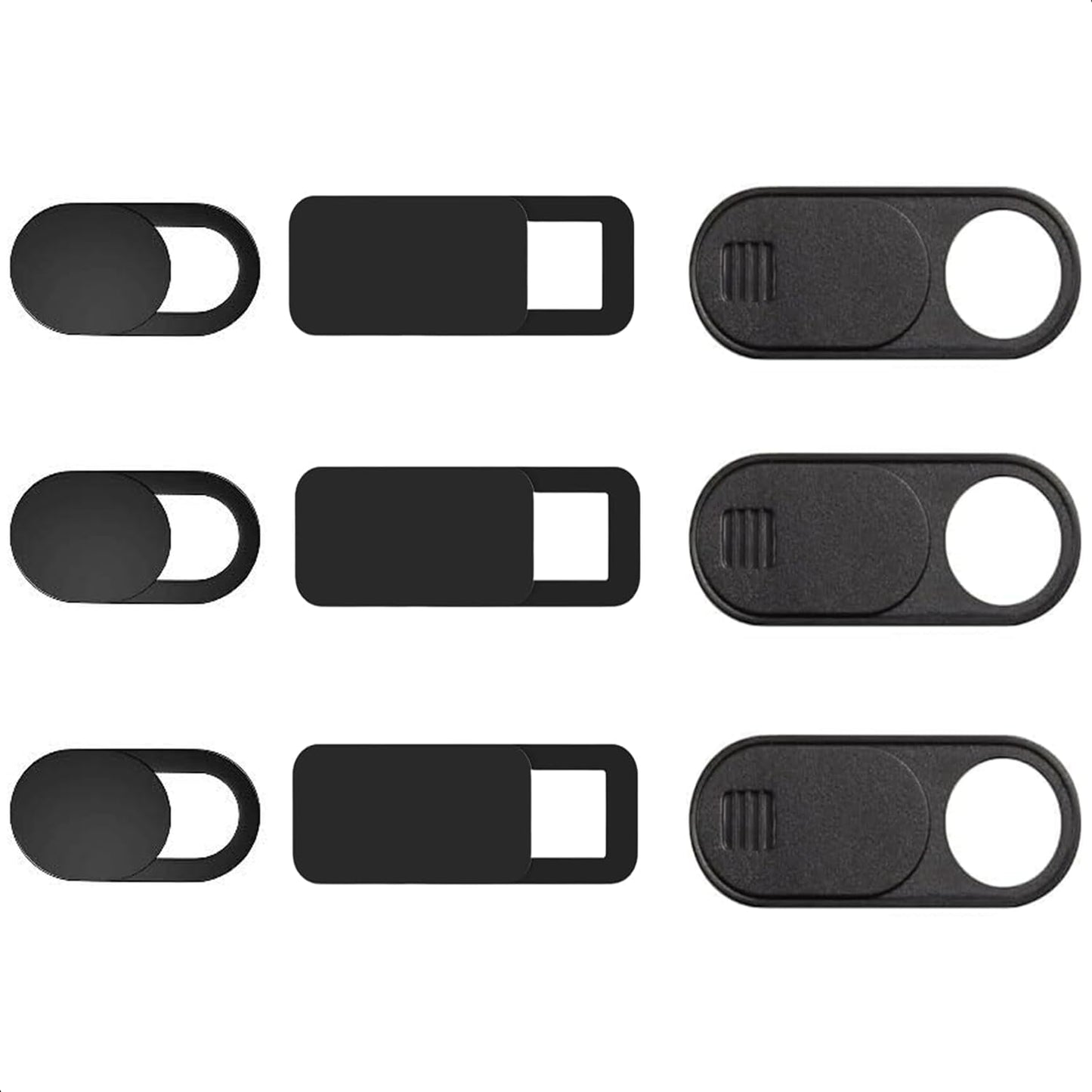 California JOS 9 Pack(3 Large + 3 Medium + 3 Small) 0.03 inch Ultra Thin Webcam Cover Slide Camera Blocker Protect Your Privacy Security for MacBook