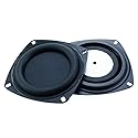 2 Pack 2"/3"/4" 52mm 78mm 105mm Woofer Vibrating Membrane Iron Rubber Vibration Diaphragm Plate Replacement Passive Radiator Film Bass Speaker