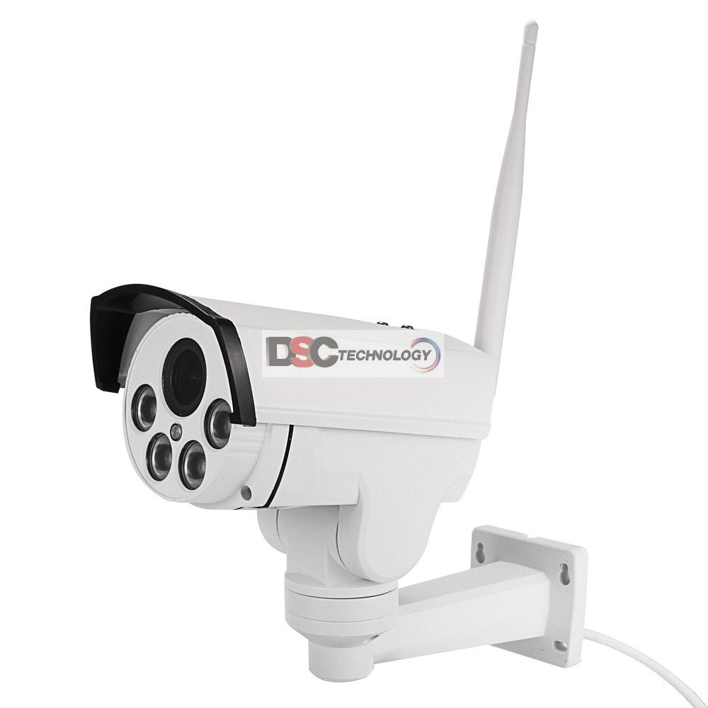HD 1080P PTZ Outdoor Security Wireless WiFi IP Camera 5X Zoom 2.7-13.5mm Varifocal Lens IR Cut Built-in Micro SD Card Slot Remote Viewing Motion