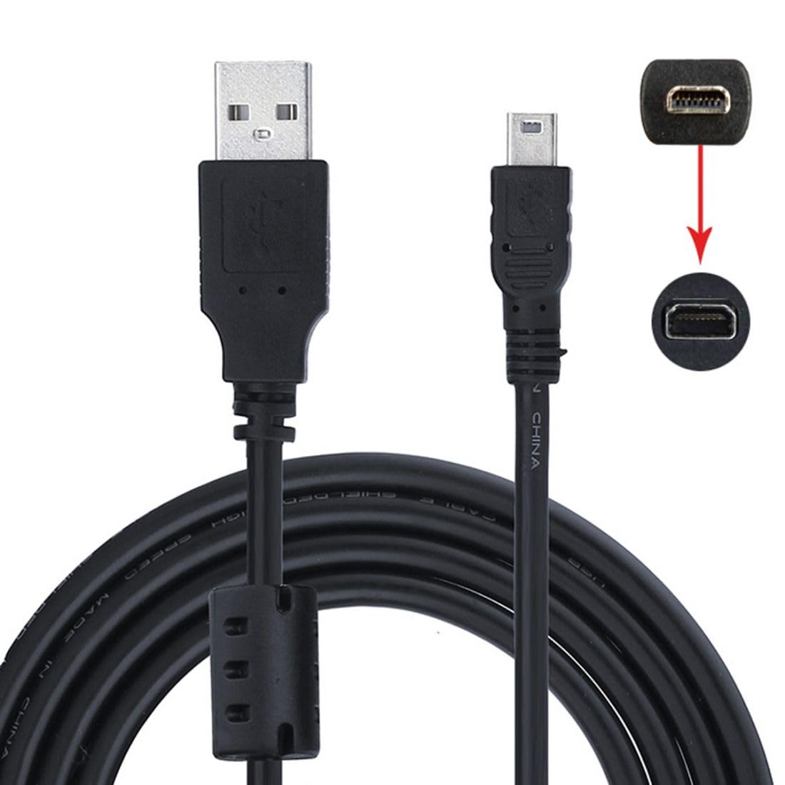 chenyang Nikon UC-E6 USB Cabl, USB 2.0 to Mini 8Pin Charging Data Transfer Cable for COOLPIX D5200 D3200 D7200 S2500 S2600