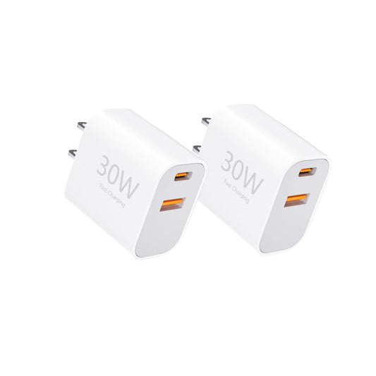 USB C Charger Block,30W USB-C & USB-A Port Fast Charging Block for i Phone 17/16 / 15/14 / 13/12 / 11 / X / 8/7 / 6 and More