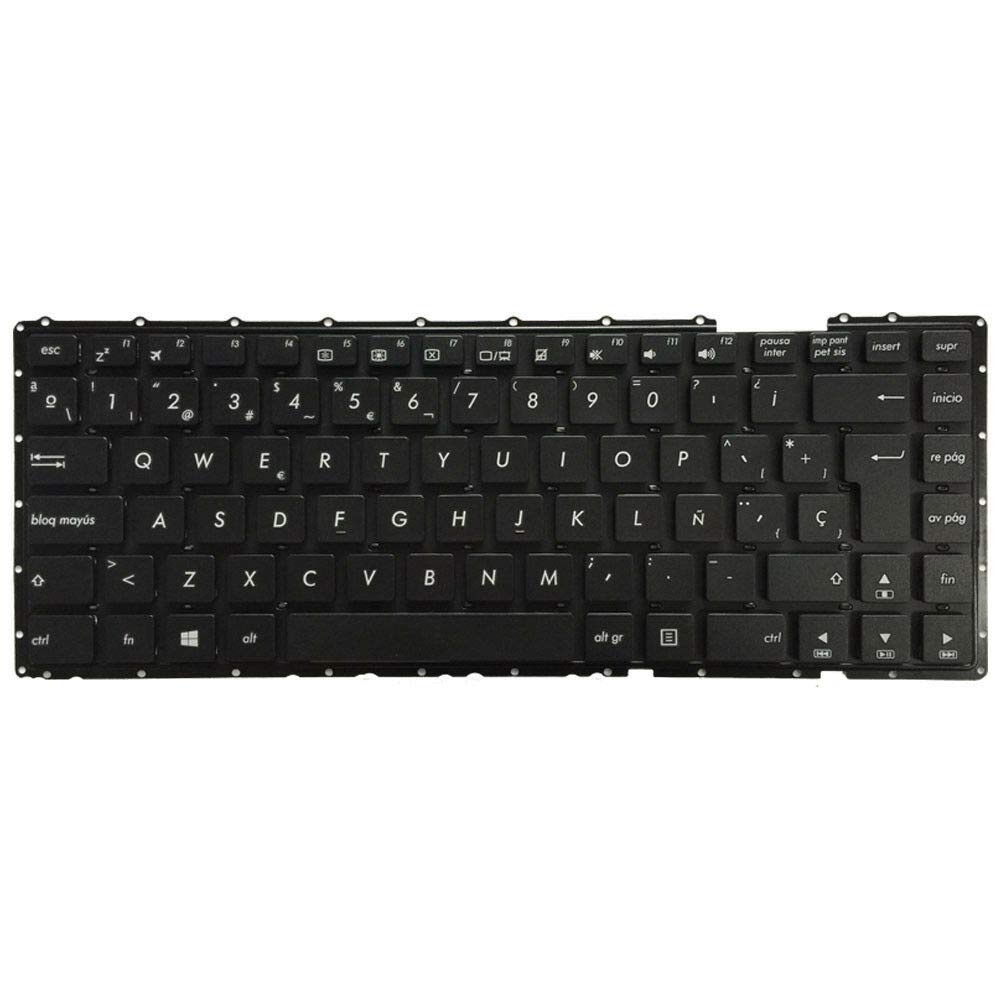 YUHUAI Laptop Replacement Keyboard, Spanish QWERTY Layout, USB-A, 104 Keys, Ergonomic, Modern, Ambidextrous, For Asus X451E, X451C, X451V, X451M,