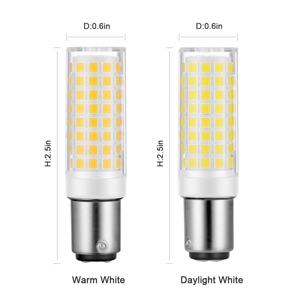X-Molin Double Contact DC T7 Bulbs Warm White 3000K Replacement for Singer 15-66, 99, 201, 221, 222, 401 / Kenmore Sewing Machine Light Bulb 120V 7W