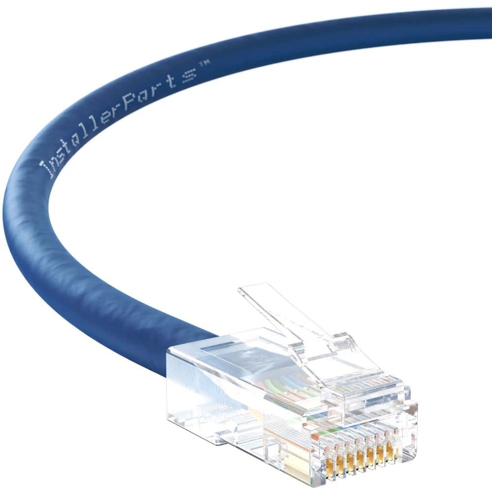 InstallerParts (10 Pack Ethernet Cable CAT5E Cable UTP Non-Booted 6 FT - Blue - Professional Series - 1Gigabit/Sec Network/Internet Cable, 350MHZ