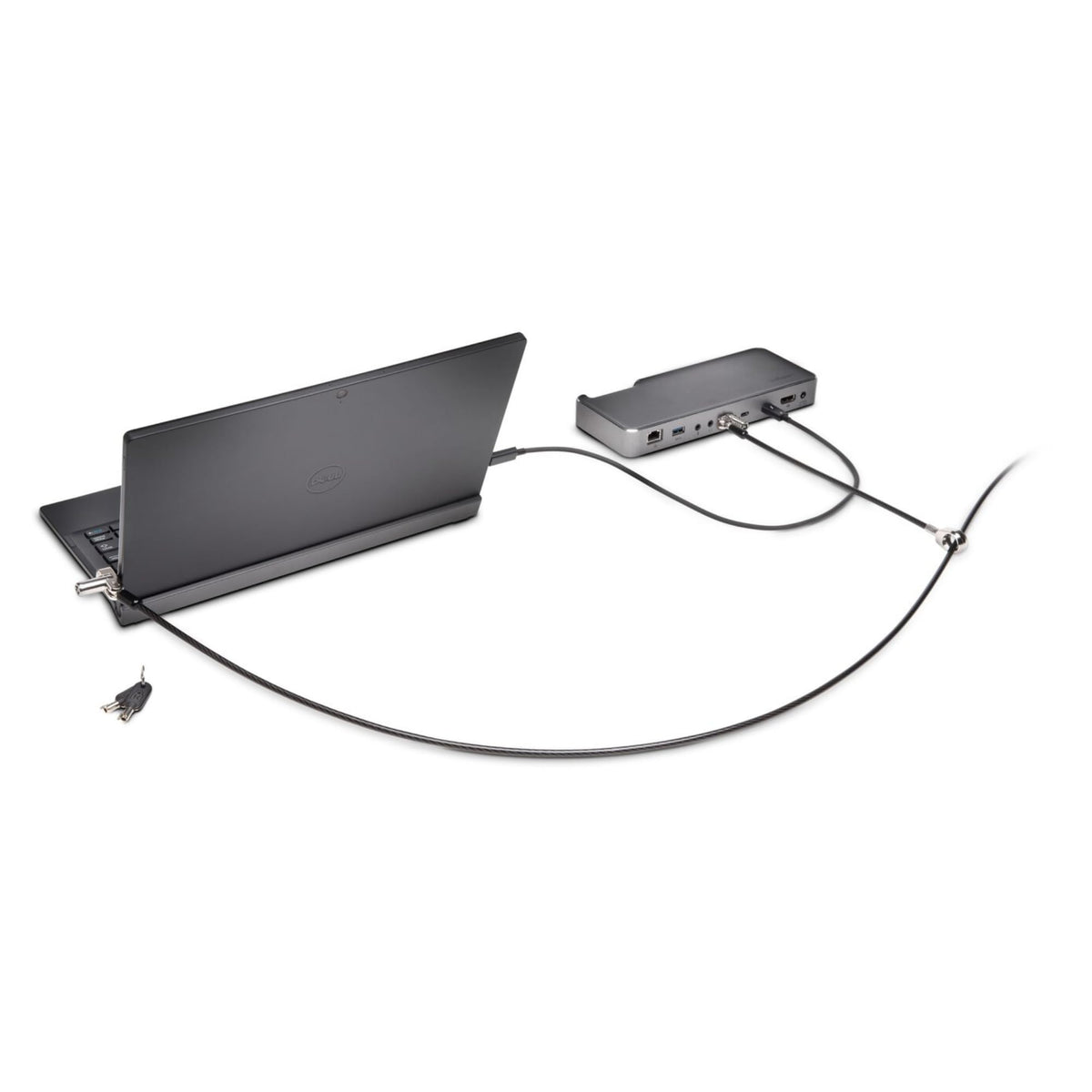 Kensington N17 Keyed Dual Head Laptop Lock for Dell Devices (K67995WW), Black, Silver