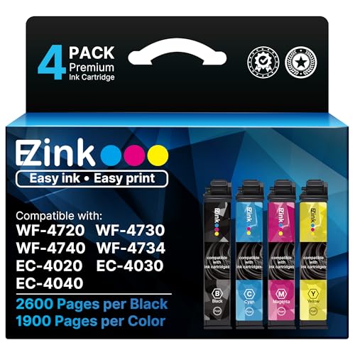 E-Z Ink Remanufactured Replacement for 802XL Ink Cartridges, 4 Pack