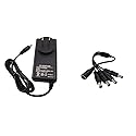 EVERTECH 12V DC 3A (3000mA) (100V-240V AC/DC 12V) with 1 to 4 Splitter Power Splitter (4 Port), UL Certified Power Adapter for CCTV Security Cameras…