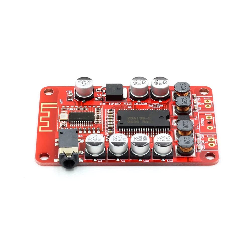 Rakstore YDA138 DC 12V 2A Bluetooth Digital Audio Amplifier Module Board Class D 2 * 15W Stereo 2 Channel Power Amplifiers