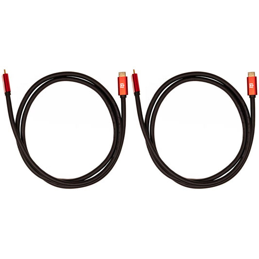 Deco Gear 6FT Universal 4K HDMI 2.0 Cable with 28AWG Pure Copper Conductors (2-Pack)