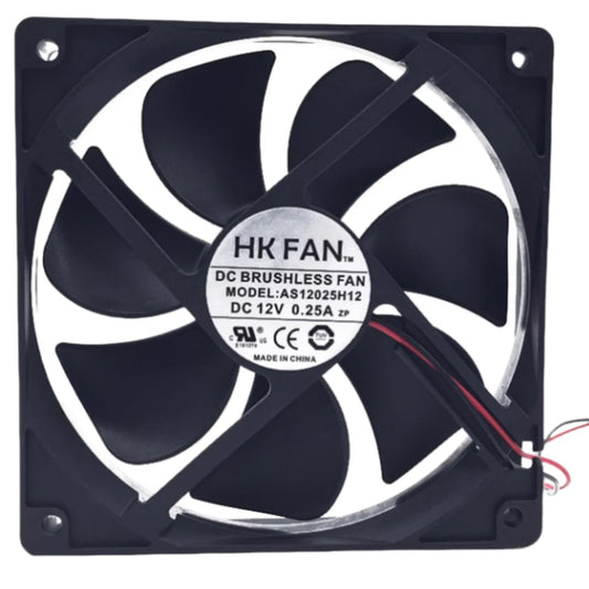AS12025H12 Fan 12CM for 12V 0.25A 12025 120X120X25MM 2-Wire Cooling Fan