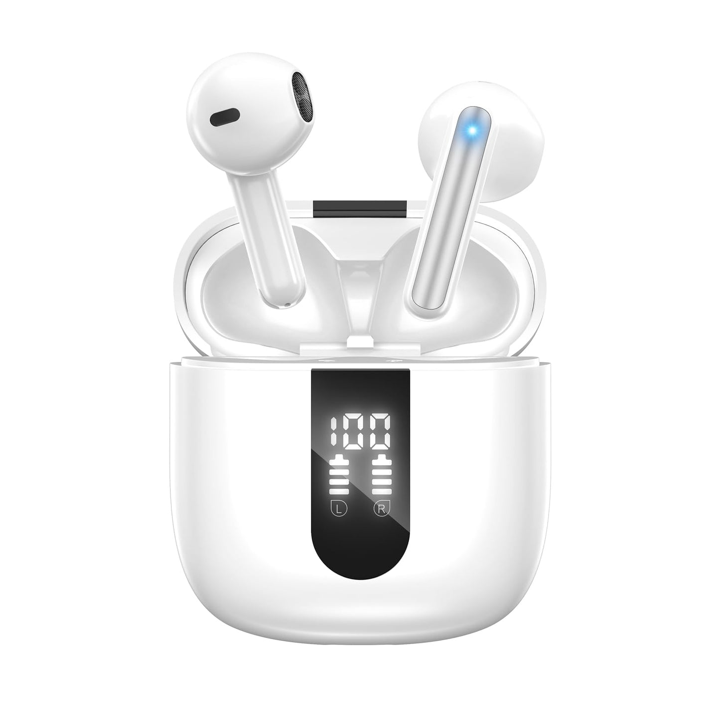 JBES Bluetooth Earbuds Wireless Headphones, 60H Deep Bass Ear Buds with 4 Noise Cancelling Microphone, IP5 Waterproof Earphones for iPhone Android
