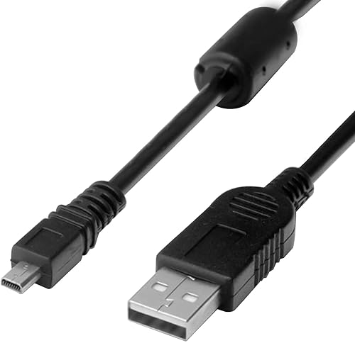 Saipomor UC-E6 Replacement USB Cable for Panasonic Lumix DMC-FS3 DMC-FH4 DMC-FH7 DMC-FS12 DMC-FT5 DMC-FP8 DMC-FX01 Digital Cameras (3.3FT)