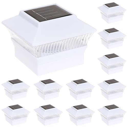 GreenLighting Standard #1 Solar Post Cap Lights Fits 4x4 Nominal Wood, 4x4 PCV/Vinyl Posts, Outdoor Fence Solar Powered Light, Landscaping, Deck