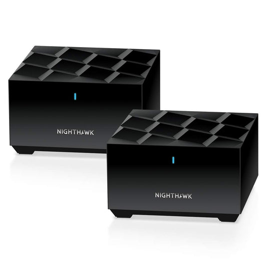 NETGEAR Nighthawk Advanced Whole Home Mesh Dual Band WiFi 6 System (MK72)- AX3000 Router with 1 Satellite Extender, Coverage up to 3,000 sq. ft