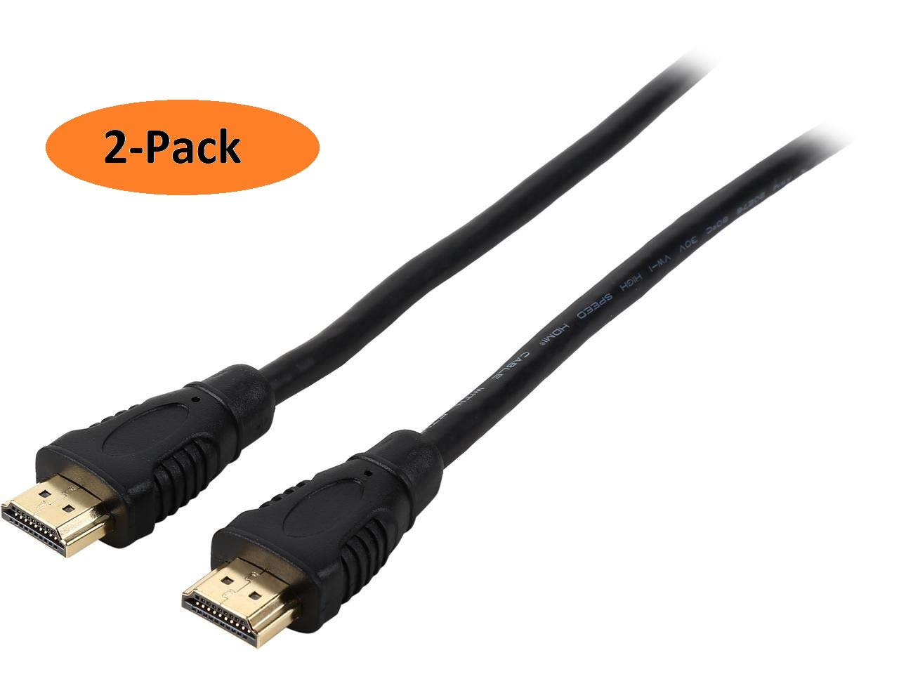 Nippon Labs HDMI-HS-15-2P [15 ft. 2-Pack] HDMI 2.0 Cable, High-Speed HDTV Cable, Supports Ethernet, 3D, 4K and Audio Return, 2 Pack, 15 Feet
