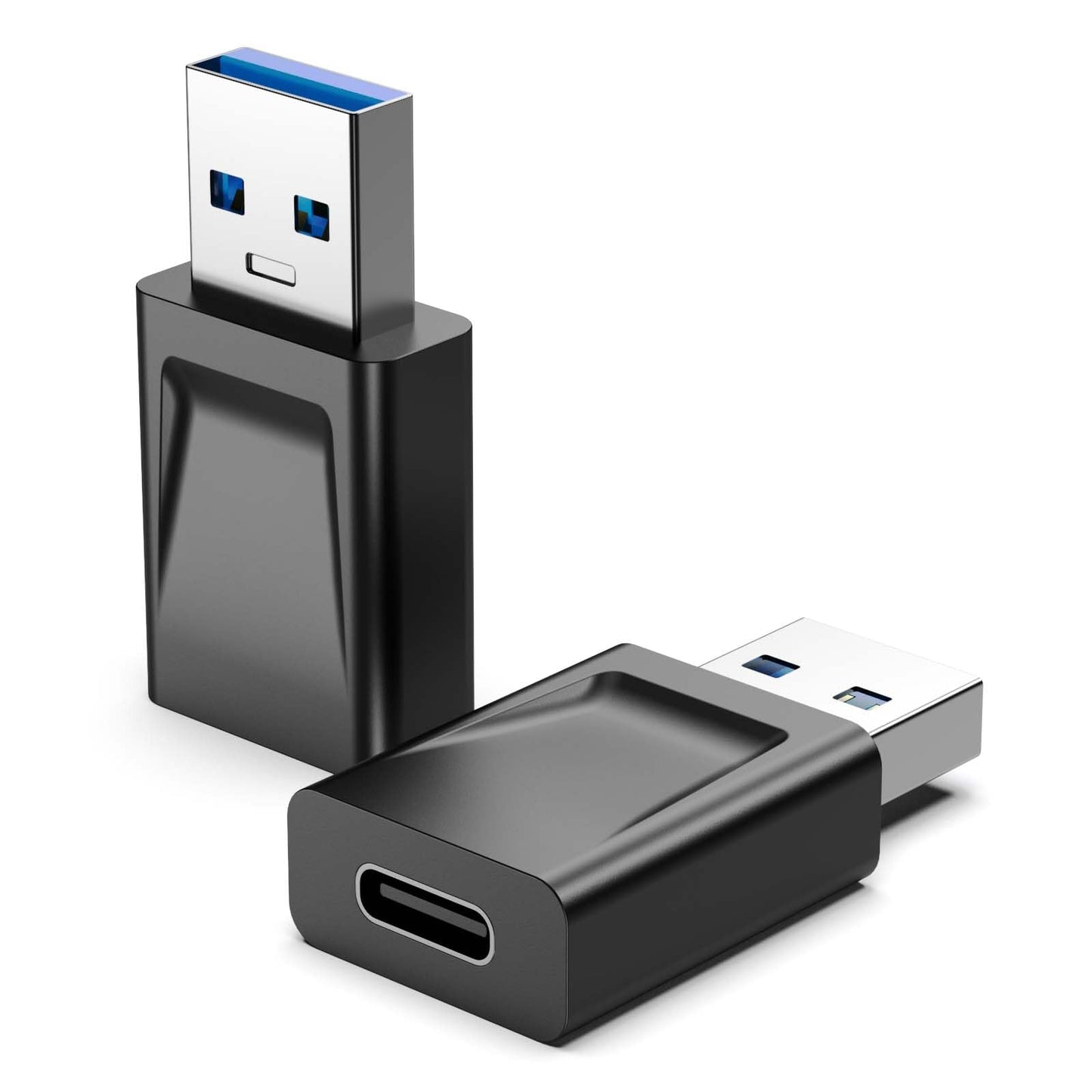 【2 Pack】USB to USB C Adapter, All-in-one high-speed conversion, USBA male to USB-C female 3.1 adapter, double-sided blind plugging, 10Gbps fast…