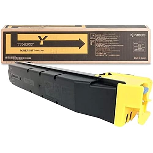 KYOCERA 1T02LKAUS0 Model TK-8307Y Yellow Toner Kit for use TASKalfa 3050ci, 3051ci, 3550ci and 3551ci A3 Color Multifunction Printers; Up to 15000
