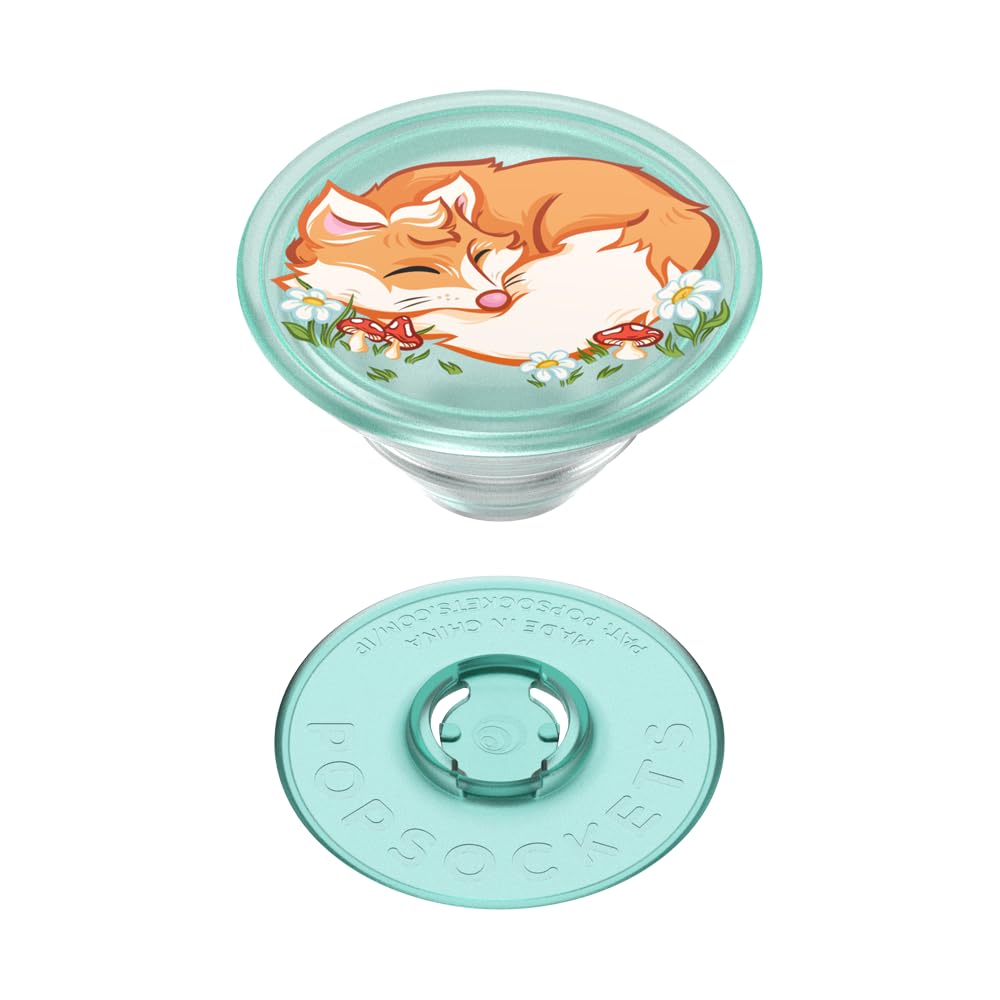 PopSockets Adhesive Phone Grip, Holder, Phone Stand, Plant-Based - Sleepy Fox