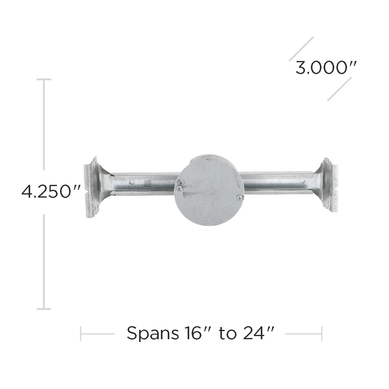 RACO 926 KWIK-BRACE Ceiling Fan Box with Brace, 1-1/2-inch Deep Octagon Box for New Work Application