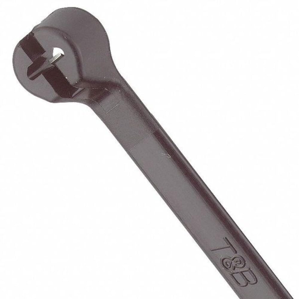 Ty-Rap TY5253MX Cable Tie, 50lb 11.6" Length, Ultraviolet Resistant, Black Nylon with Stainless Steel Locking Device Distributor, Temperature Range