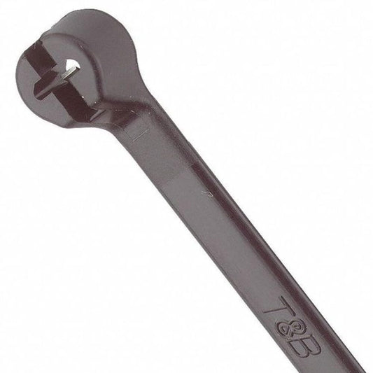Ty-Rap TY5253MX Cable Tie, 50lb 11.6" Length, Ultraviolet Resistant, Black Nylon with Stainless Steel Locking Device Distributor, Temperature Range
