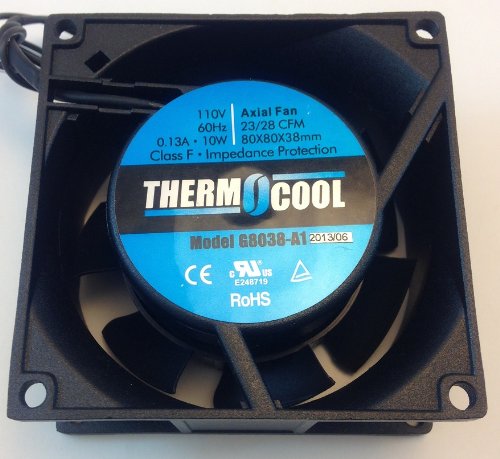 THERMOCOOL 110V 60Hz 0.13 AMP 10 WATTS AXIAL FAN (80X80X38mm)
