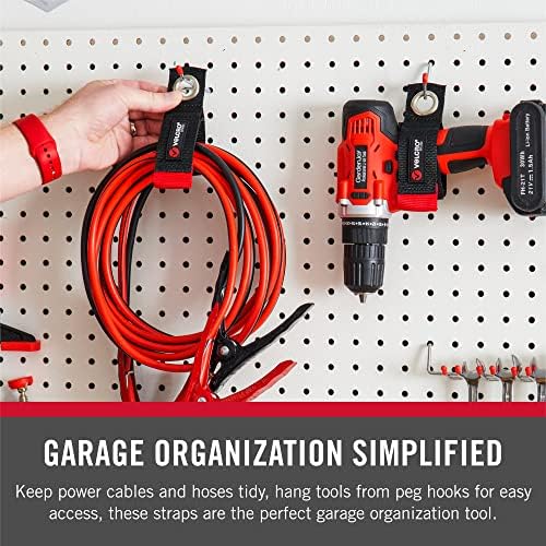 Velcro Brand Easy Hang Extension Cord Holder Organizer Variety Pack | Holds 60-100lbs, Heavy Duty Straps Fit Easily on Hooks or Nails | Perfect