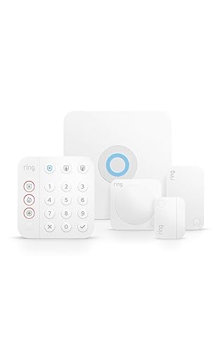 Ring Alarm 5-Piece Kit (newest model), Wireless smart home or business security system, expandable, easy setup, Mobile App Control, 24/7 Professional