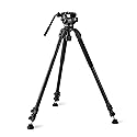 RAUBAY 70.8" Video Camera Tripod, Heavy Duty Tripods Stand with 360° Pan & 165° Tilt Fluid Head, 75mm Bowl Base, Aluminum Single Tube Legs, QR Plate