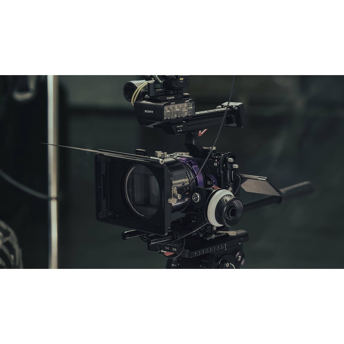 Tilta Full Camera Cage for FX3/FX30 V2 | Top Plate NATO Rail, Cold Shoe, 1/4"-20 and 3/8"-16 | Thumb Screw Design | Titanium Gray