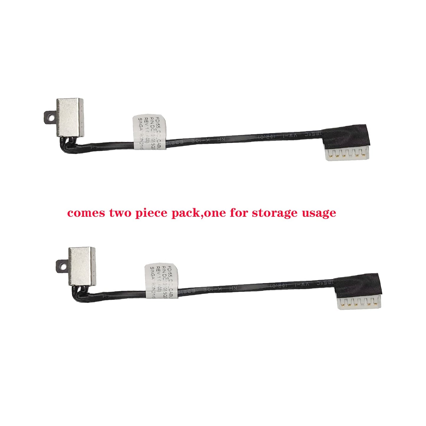 (2pcs Pack) Ispiron 3593 DC Jack Power Replacement Charging Port Parts for Dell Inspiron 15 3593 3405 3501 5593 14 5493 -Black