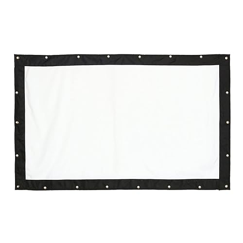 HD Projector Screen, 200 Inch 16:9 Foldable Wall Mount Outdoor Indoor Film Movie Projector Folding Projection Screen Curtain for Travel Office Home
