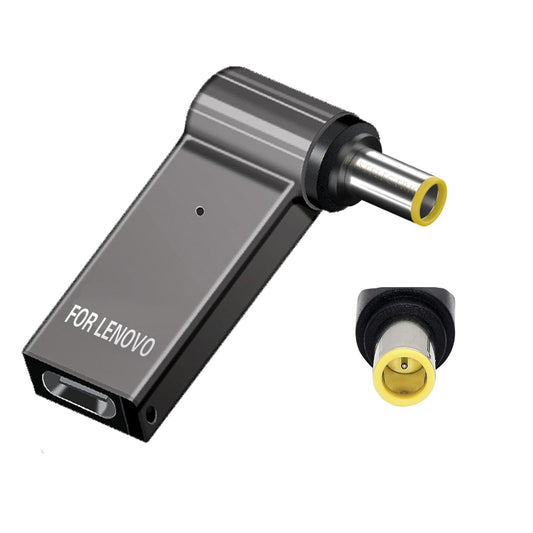 USB C to 7.9mm Laptop Charging Adapter Female Type C to Male DC 7.9 x 5.5mm Barrel Jack Plug Converter 100W PD Power Charger Connector Tip for Lenovo