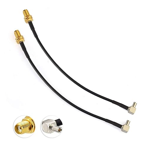 Superbat SMA to TS9 Cable Pigtail SMA Female to TS9 90 Degree External Antenna Adapter Cable for MiFi Router USB Modem & MiFi Hotspot Dongle (6" RG174