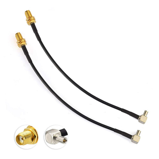 Superbat SMA to TS9 Cable Pigtail SMA Female to TS9 90 Degree External Antenna Adapter Cable for MiFi Router USB Modem & MiFi Hotspot Dongle (6" RG174