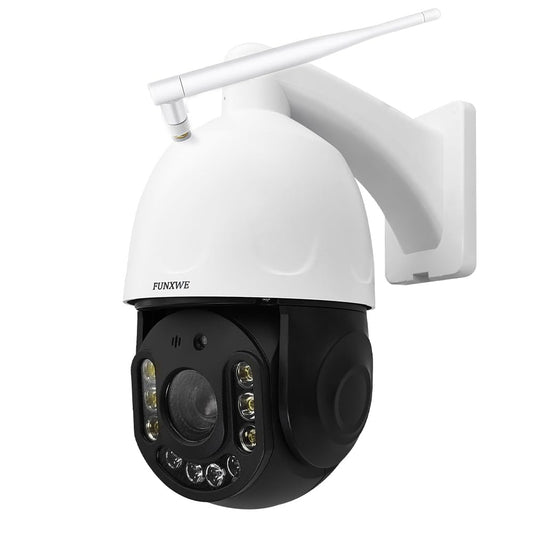 funxwe 8MP 4K 30X Optical Zoom Security PTZ Wireless IP Camera, 2.4GHz 5GHz Dual WiFi, Motion Auto Tracking Color Night Vision, Support Bluetooth