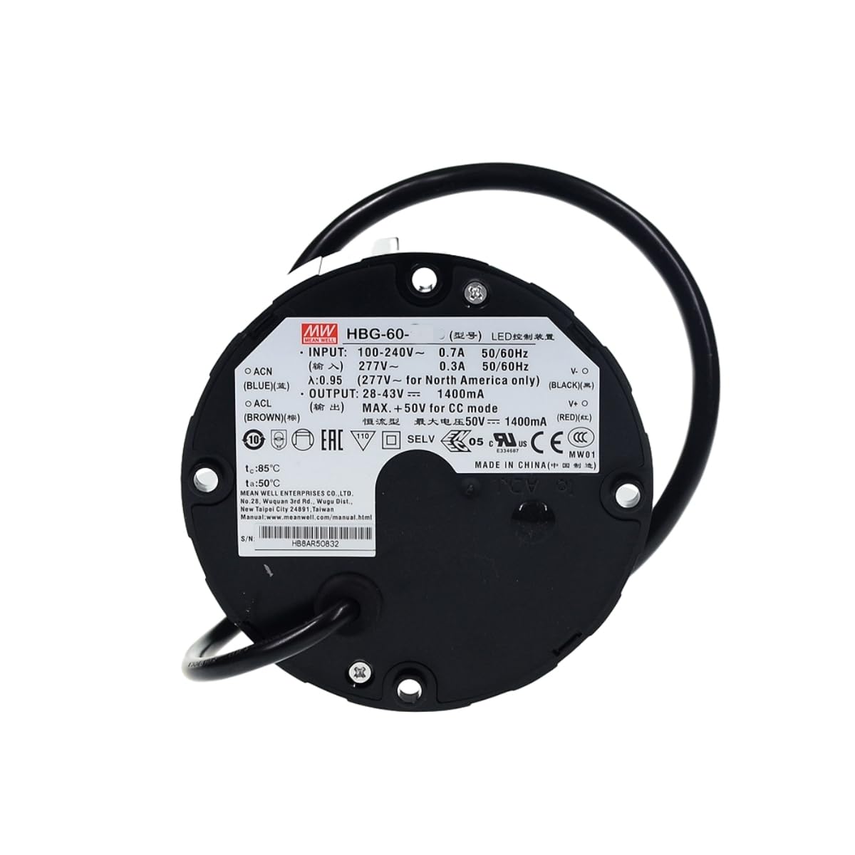 Mean Well HBG LED Driver? HBG-60-1400 60W 1400mA